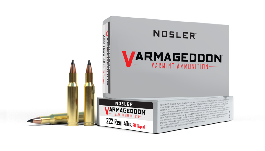 Nosler - Varmageddon Ammunition - 222 Rem - 40gr - VG FBT - 20/ask