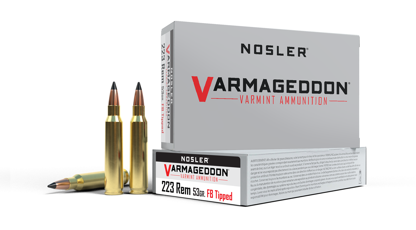 Nosler - Varmageddon Ammunition - 223 Remington - 53gr - VG FBT - 20/ask