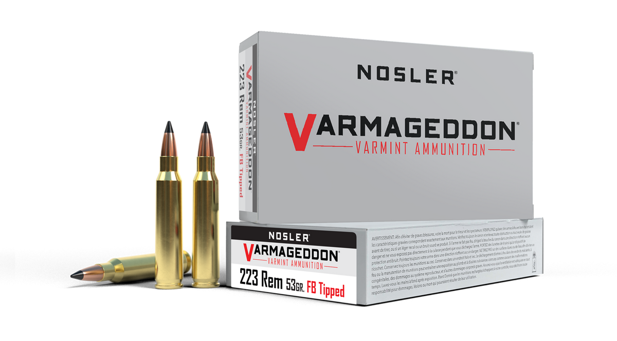 Nosler - Varmageddon Ammunition - 223 Remington - 53gr - VG FBT - 20/ask