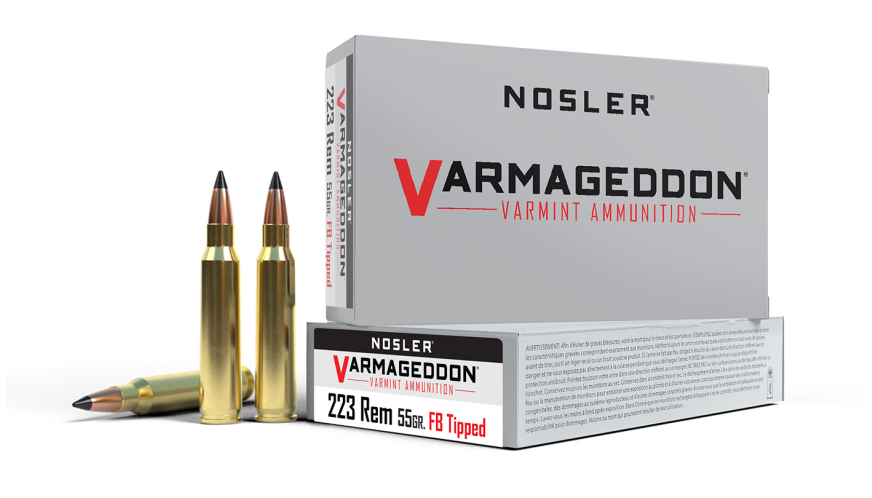 Nosler - Varmageddon Ammunition - 223 Rem - 55gr - VG FBT - 20/ask