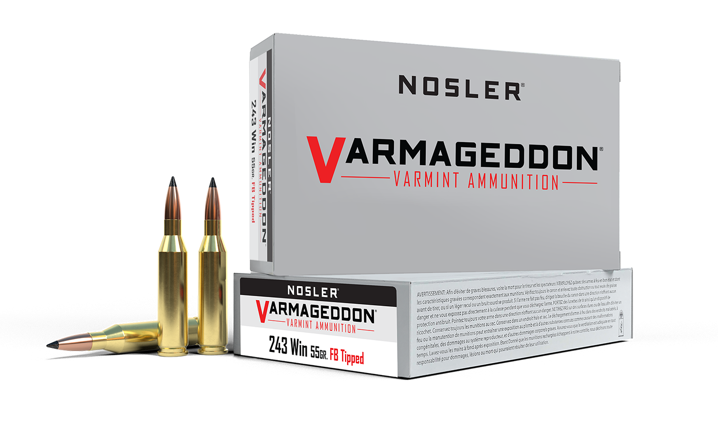 Nosler - Varmageddon Ammunition - .243 Winchester - 55gr - VG FBT - 20/ask