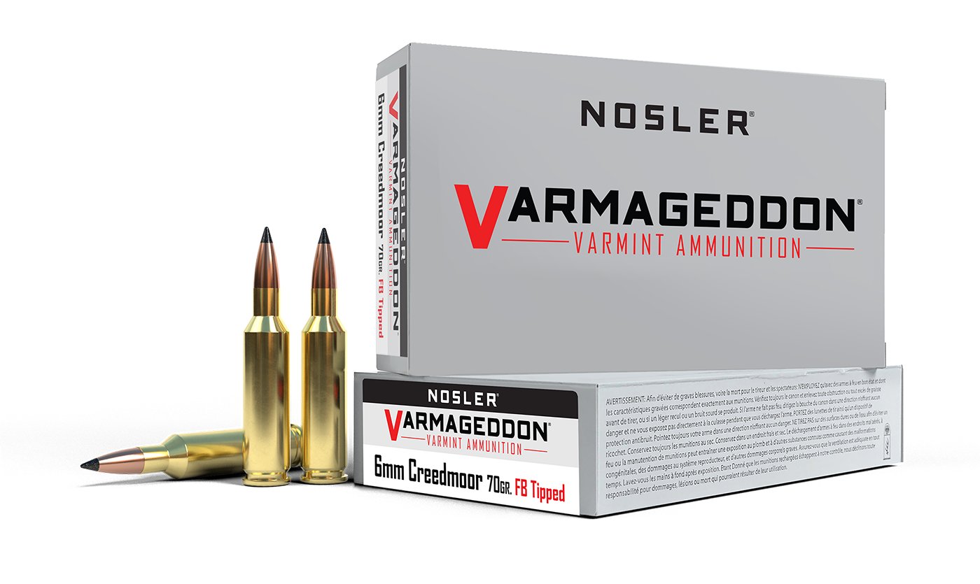 Nosler - Varmageddon Ammunition - 6mm Creedmoor - 70gr - VG FBT - 20/ask