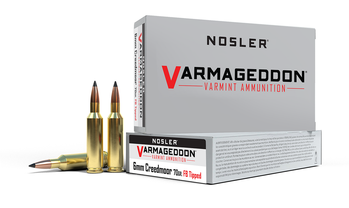 Nosler - Varmageddon Ammunition - 6mm Creedmoor - 70gr - VG FBT - 20/ask