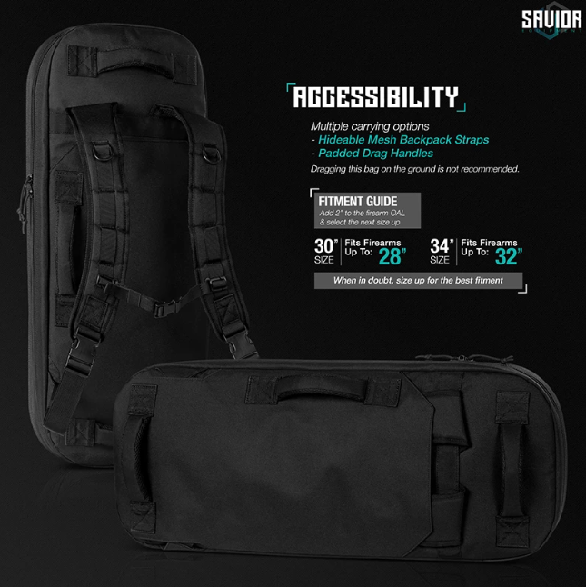 Savior Equipment - Specialist 30" Covert Single Rifle Case - Black