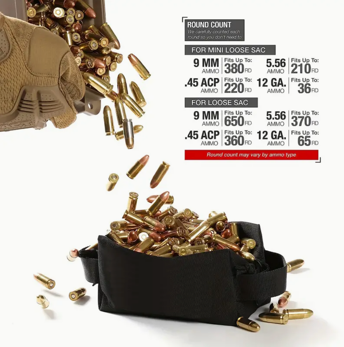 Ammo Brass Pouch - Svart - Small