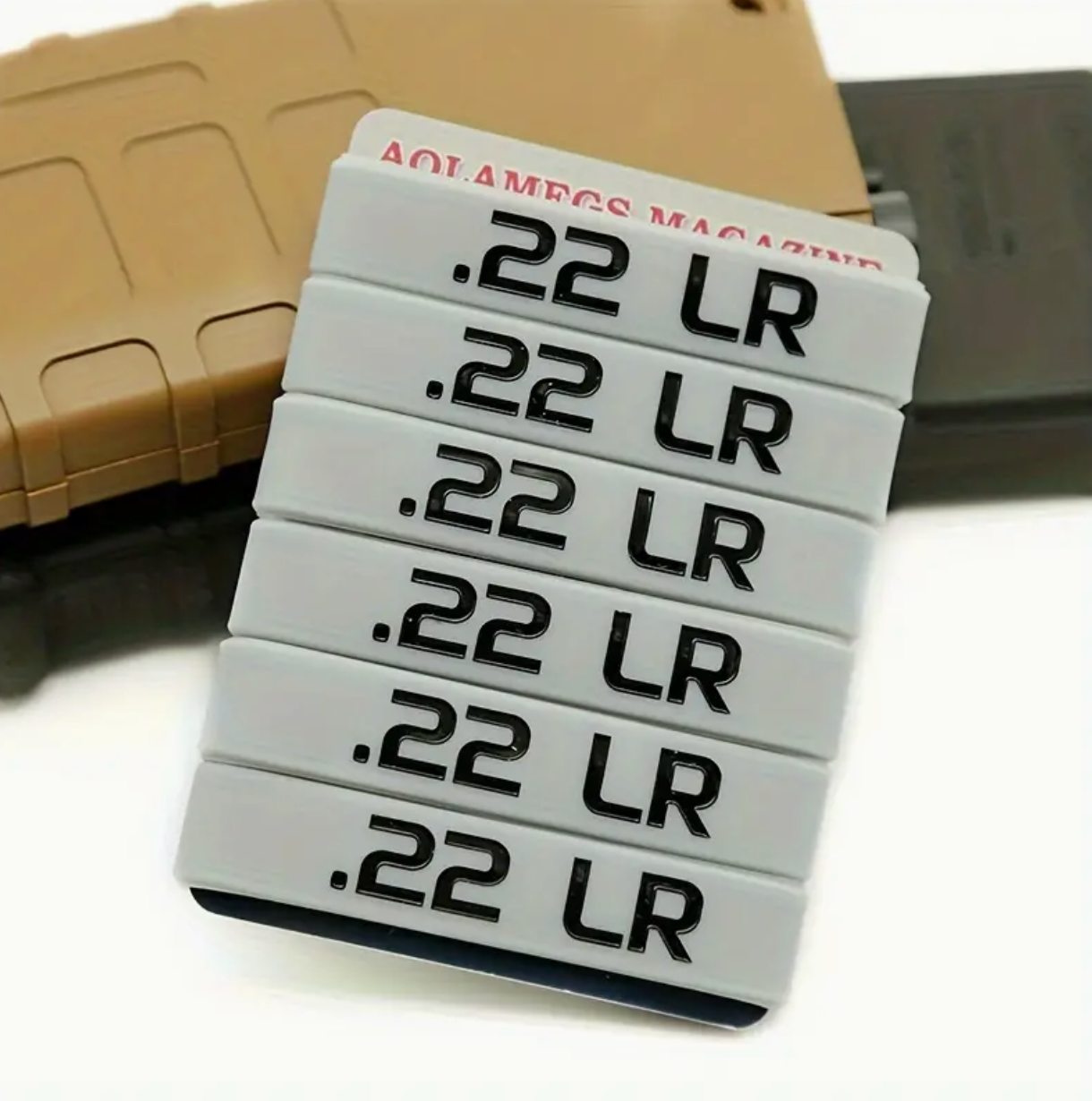 .22lr Magasin Markeringsband - Grå-Svart