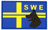SWE PVC Flagga - Thin blue line K9 - Fullfärg