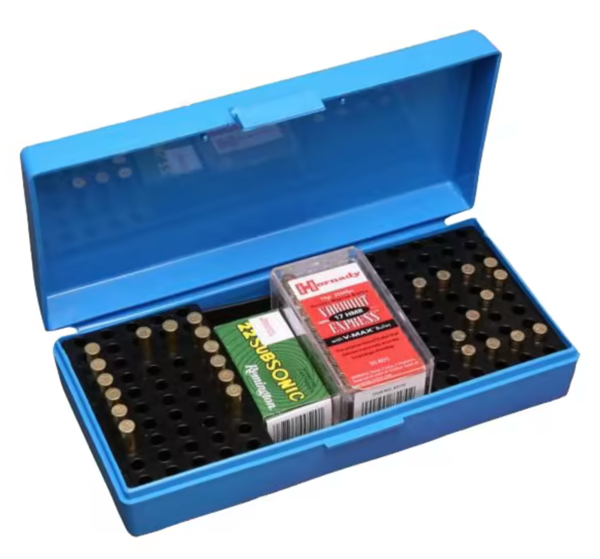 MTM - Ammo box Case-gard SB-200 - .22lr - 25ACP - 100rd - Blå