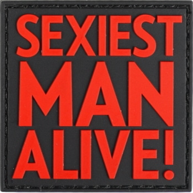 Sexiest Man Alive - PVC - Patch - Red