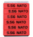 5.56 Nato Magasin Markeringsband - Röd-Svart