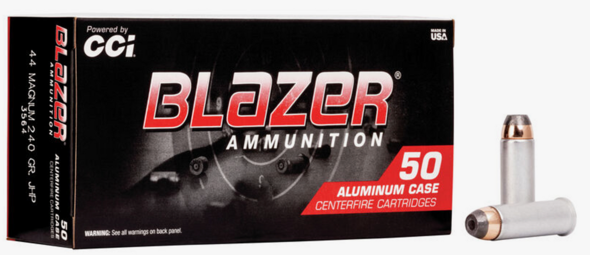CCI - Blazer Aluminum Ammo 44 Mag Jacketed HP 240gr - 50/Box