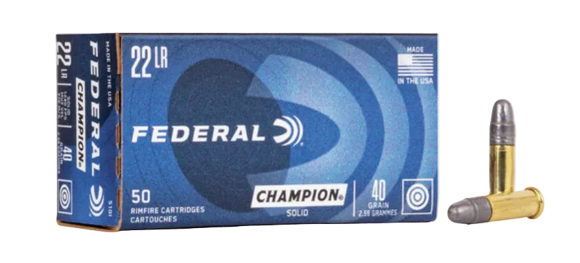 Federal - Rimfire Ammunition 22 LR HV Champion Training 40gr Clam - 500/Box