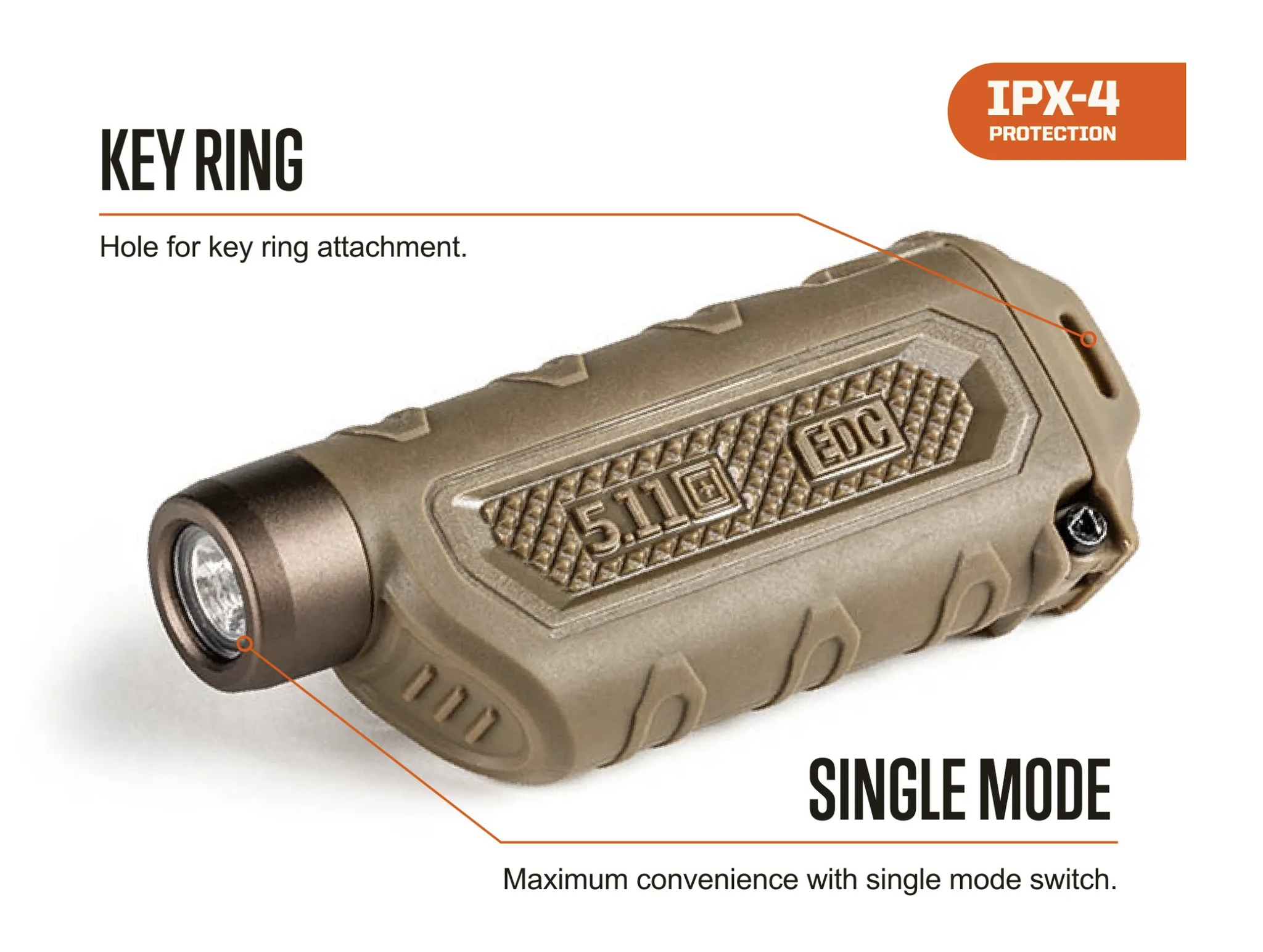 5.11 - EDC 2AAA Flashlight - Kangaroo (134)