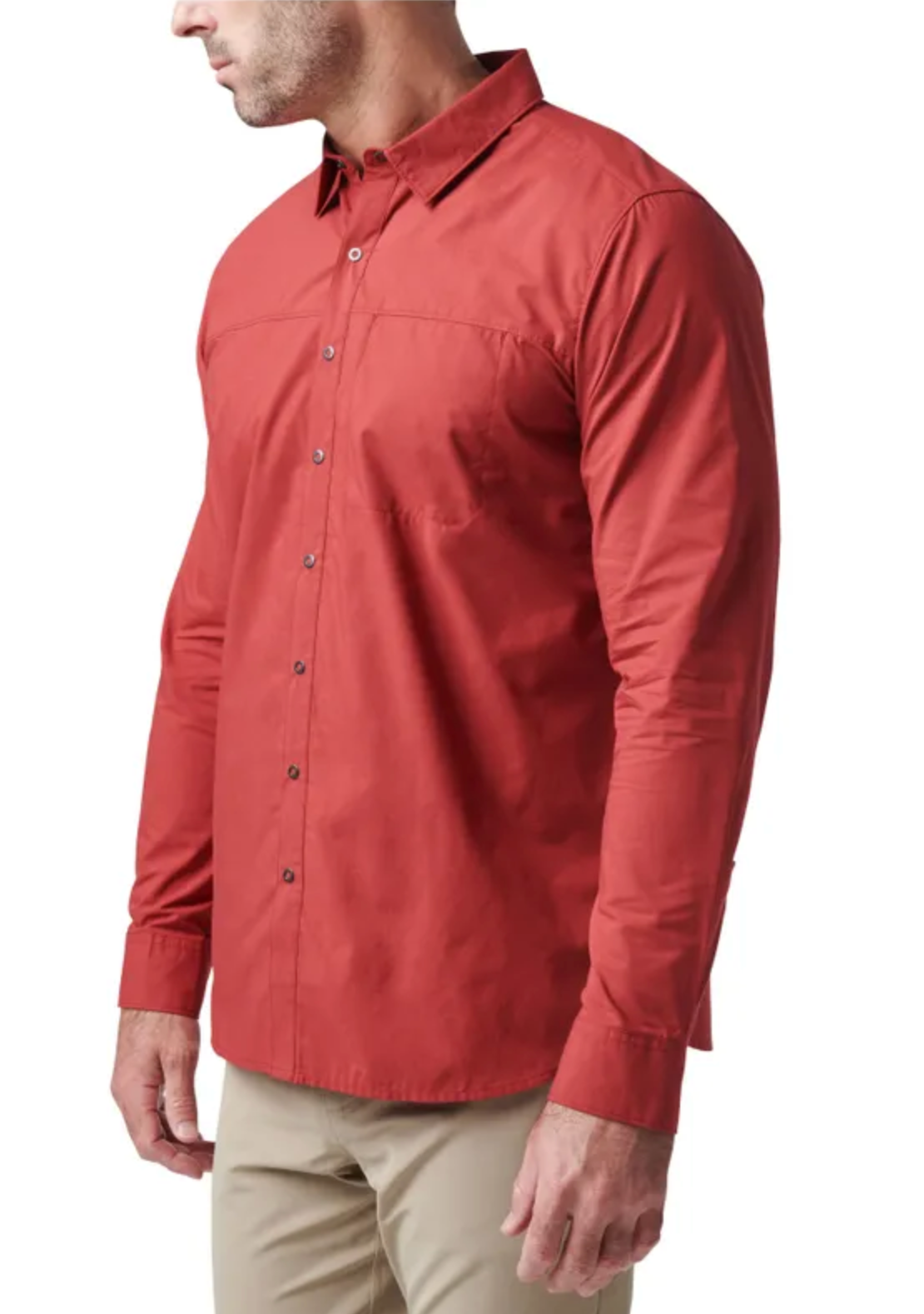 5.11 - Igor Solid Long Sleeve Shirt - Red Bourbon (125)