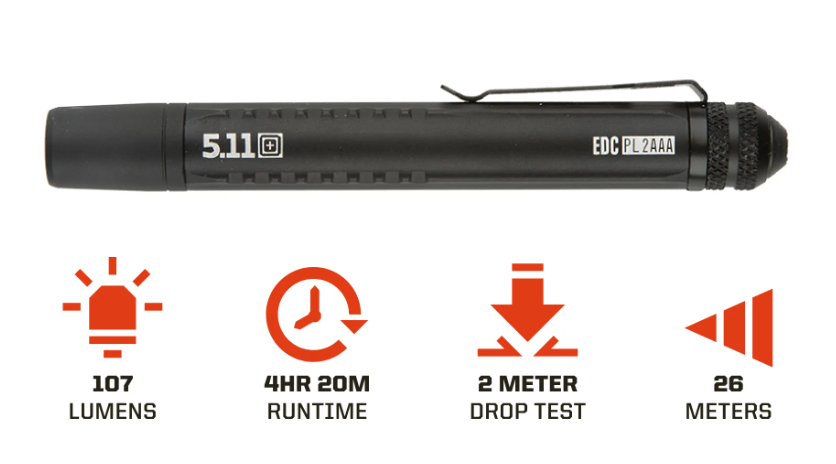 5.11 - EDC PL2AAA Flashlight - Black