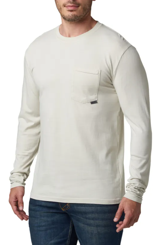 5.11 - Elite Long Sleeve Pocket Tee - Silver Birch (1000)