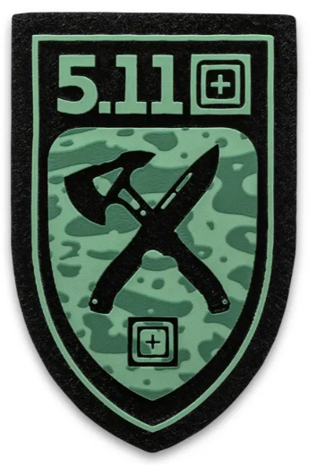 5.11 - Crossed Blade Axe Patch - Green (194)