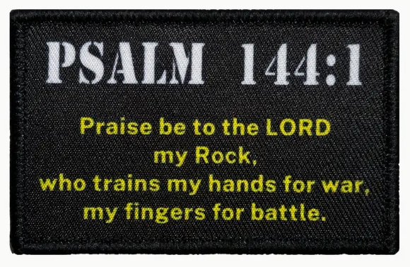 Psalm 144:1 - Svart - Patch