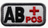AB + Pos - Vit- Svart  - Patch