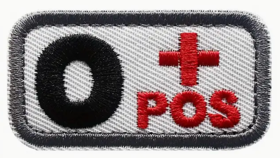 0 + Pos - Vit- Svart  - Patch