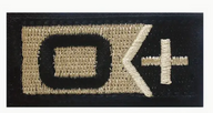 0 + Pos - Guld- Svart  - Patch
