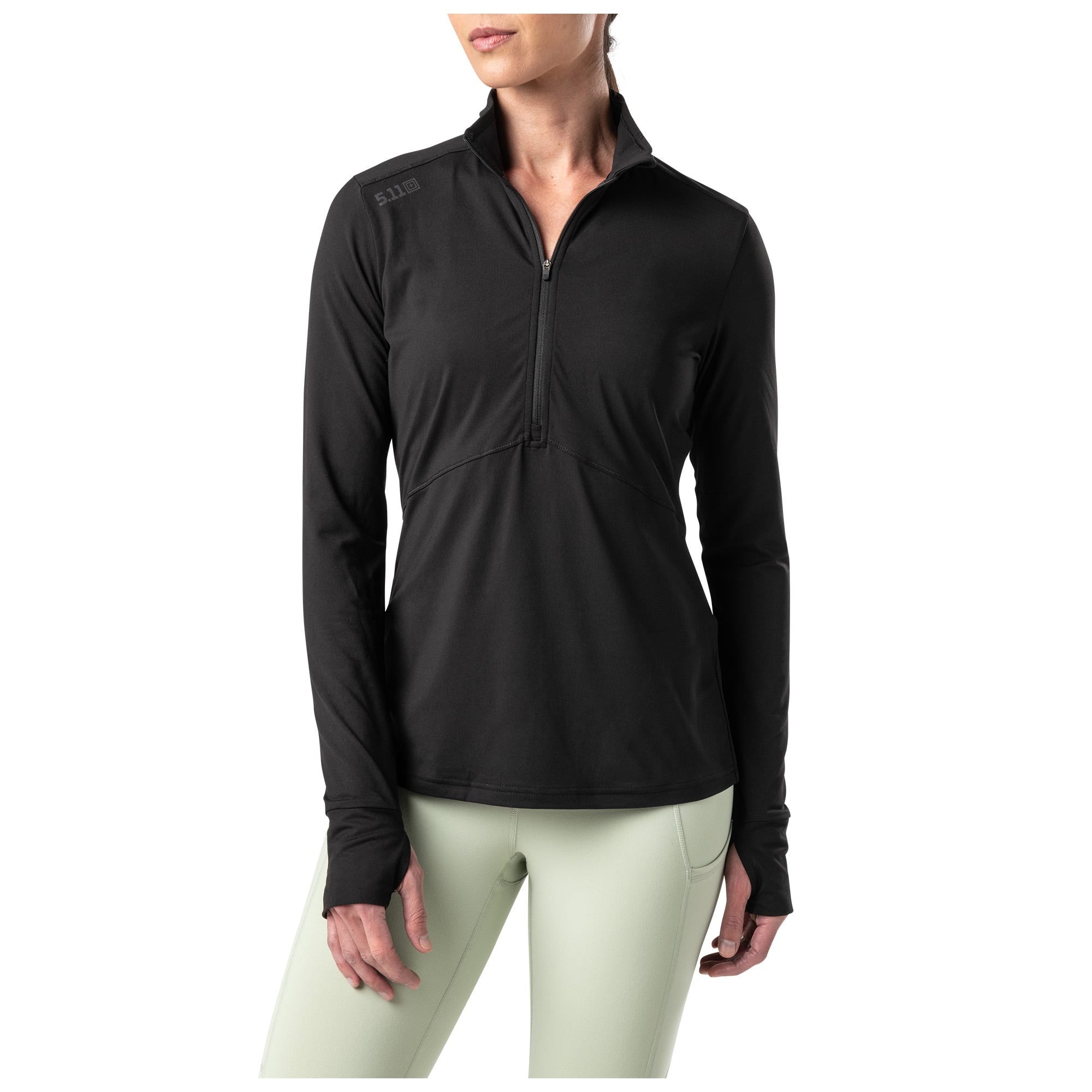 5.11 Women's PT-R Catalyst Half Zip Pullover träningströja i Black