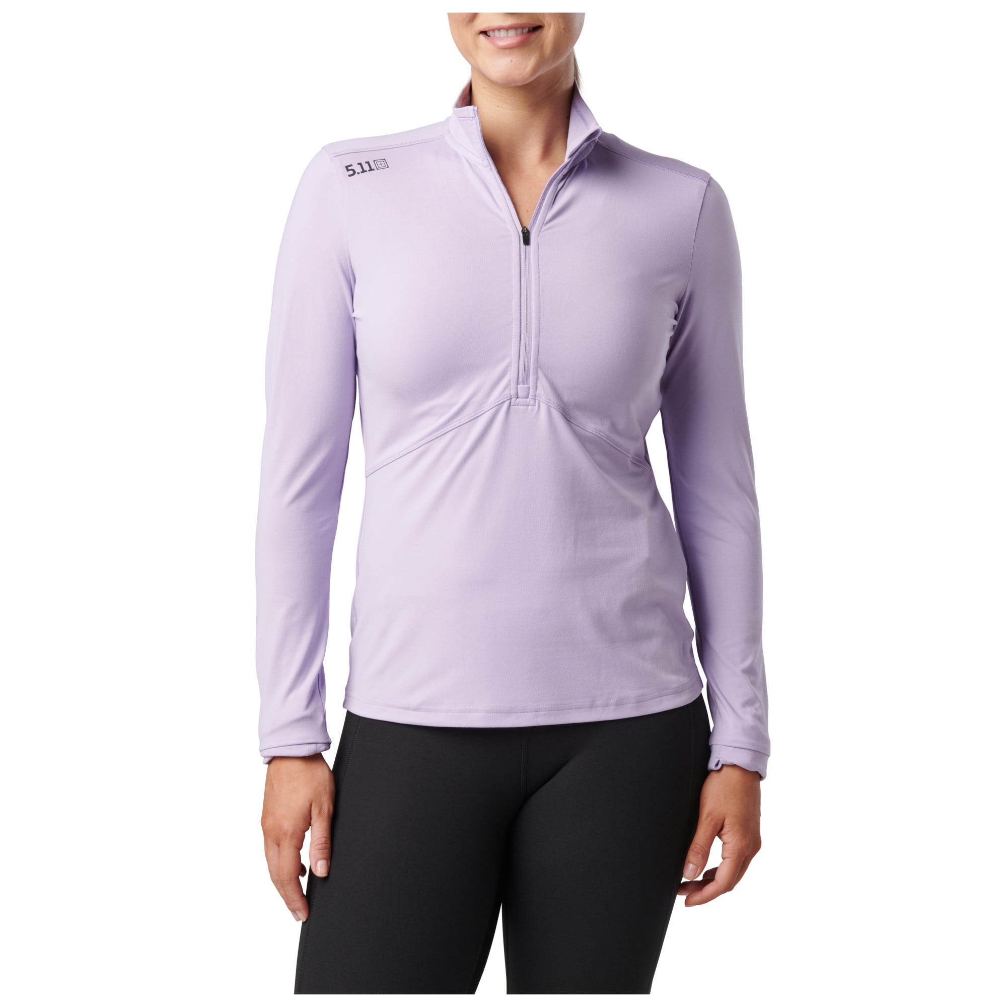 5.11 Women's PT-R Catalyst Half Zip Pullover träningströja i Purple Prep