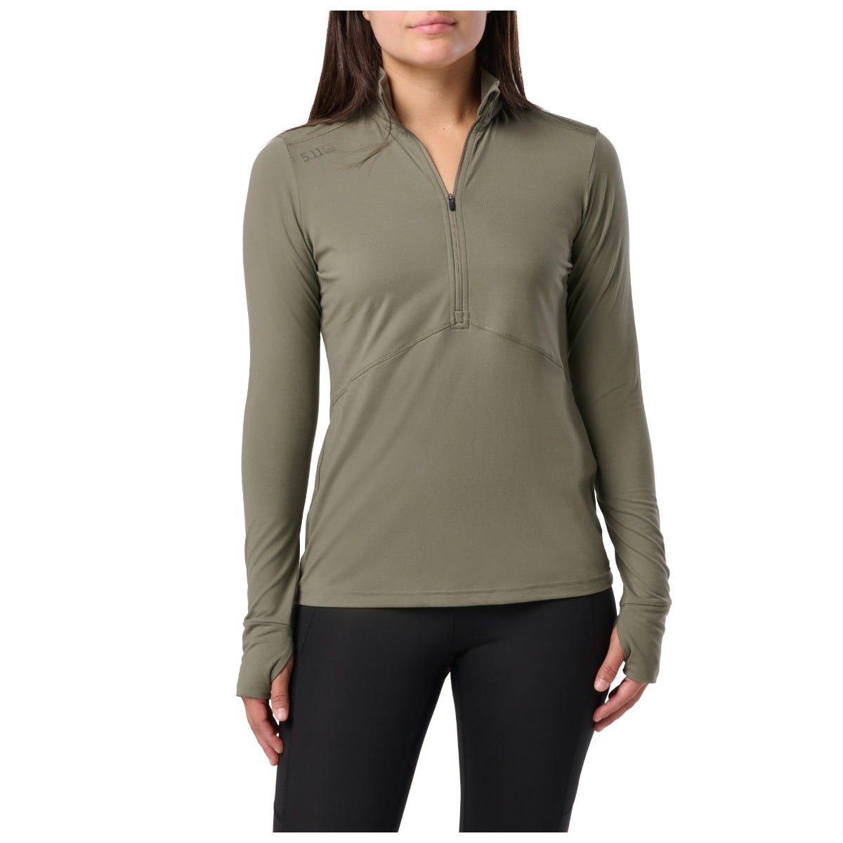 5.11 Women's PT-R Catalyst Half Zip Pullover träningströja i Sage Green