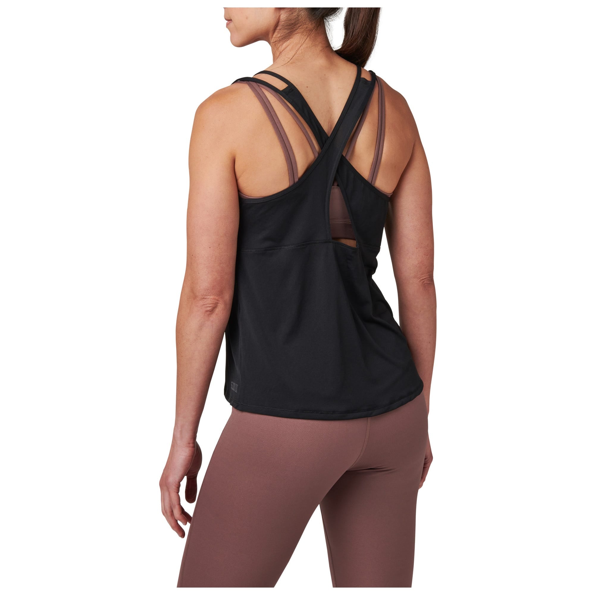 5.11 PT-R Grind Crossback Tank träningslinne i Black, med korsade axelband.