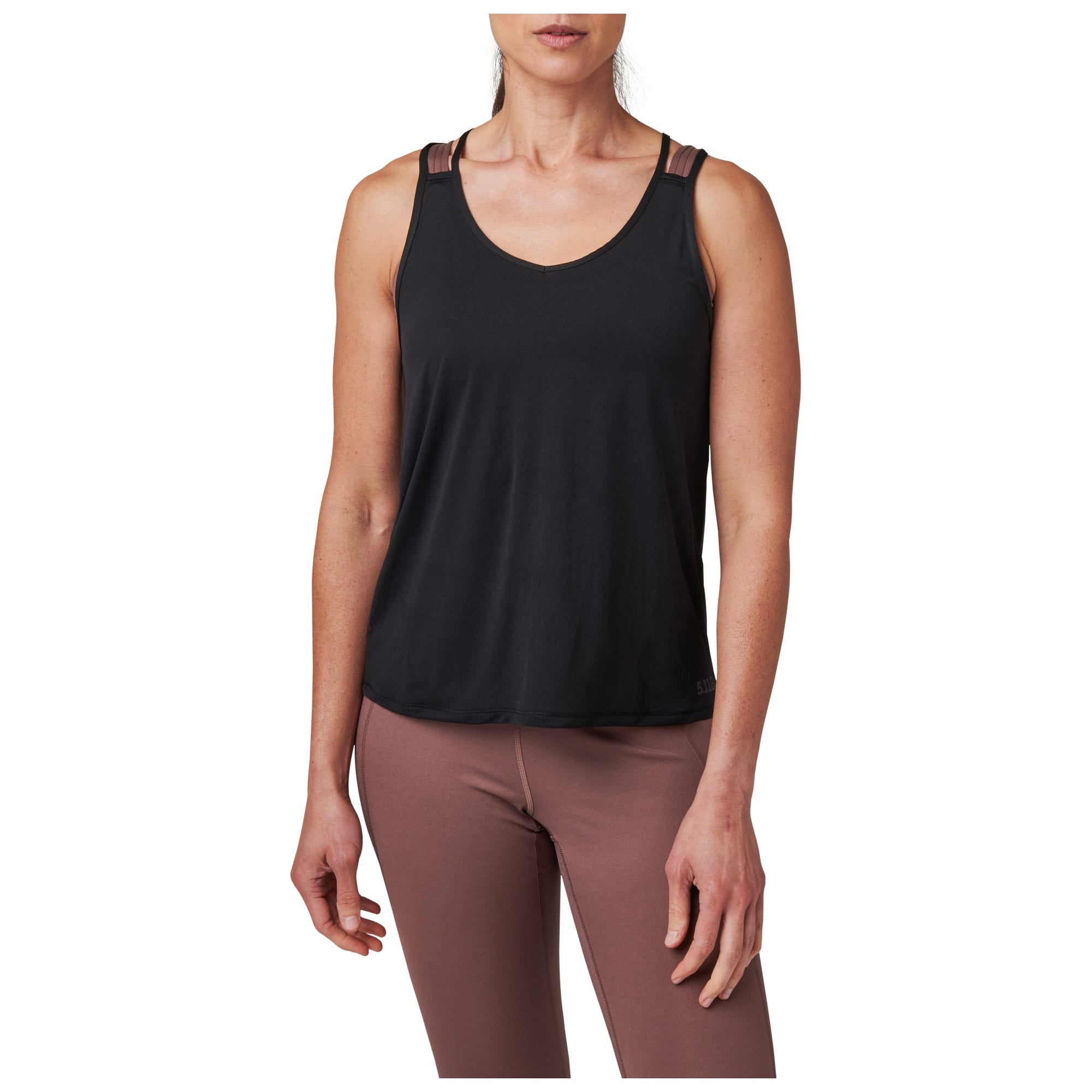 5.11 PT-R Grind Crossback Tank träningslinne i Black, med korsade axelband.