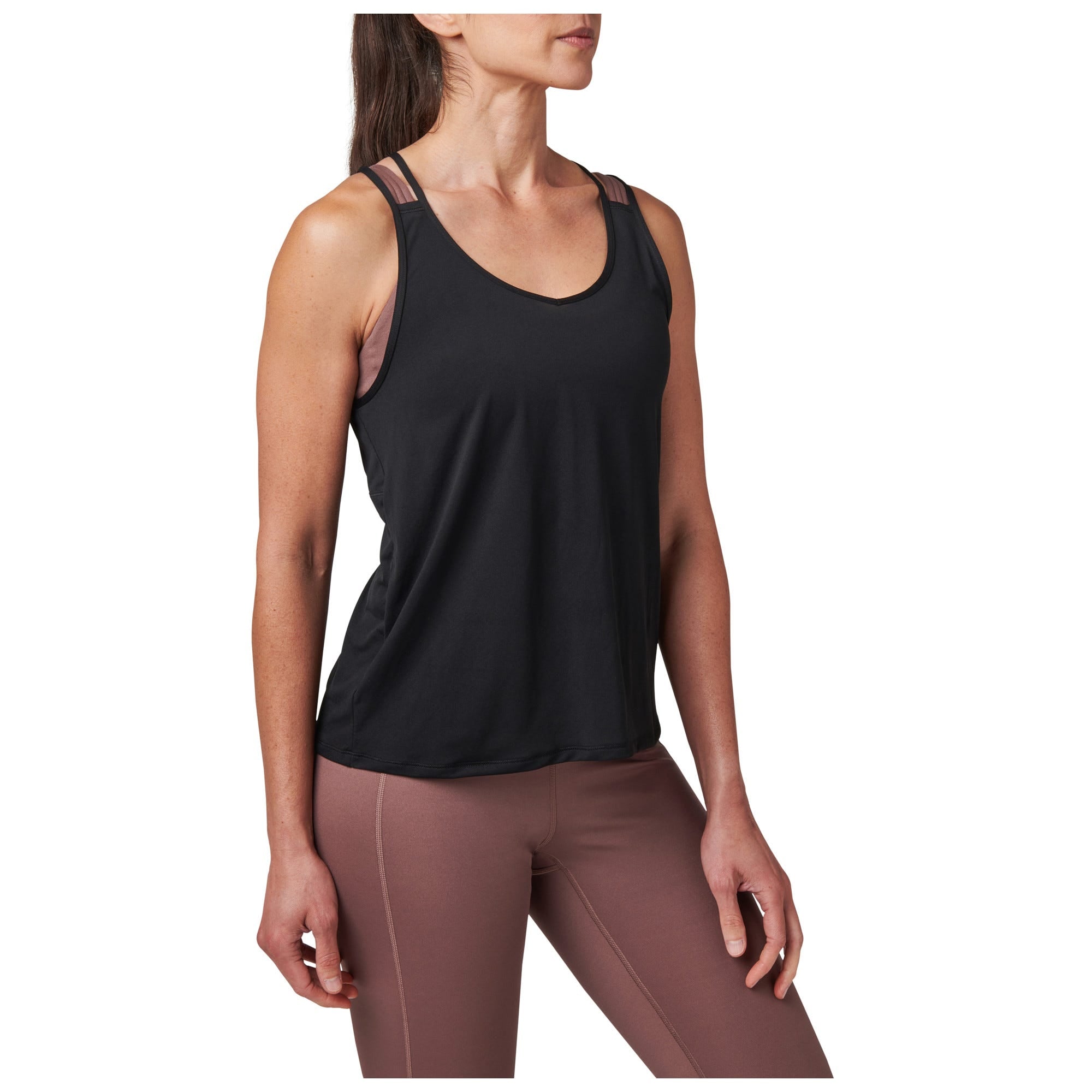 5.11 PT-R Grind Crossback Tank träningslinne i Black, med korsade axelband.