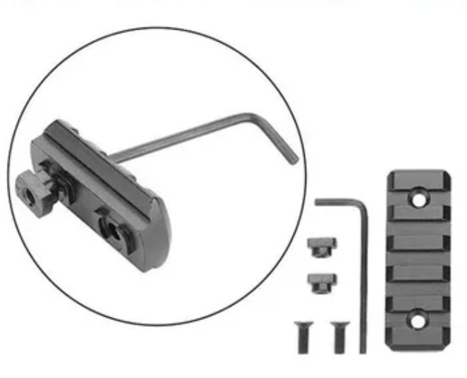 M Lok Picatinny Rail - 5 Slots