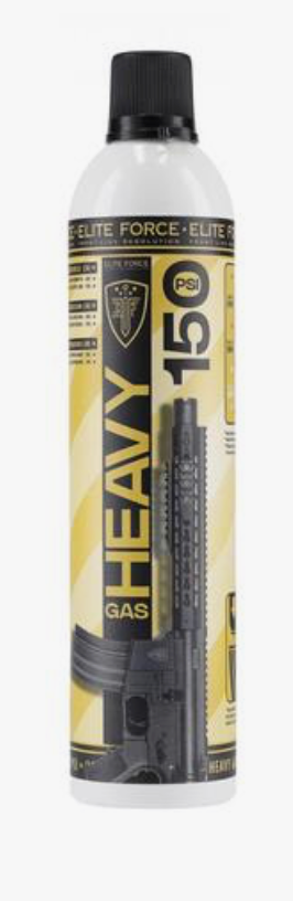 Elite Force Heavy Gas 560ml – torr gas för GBB-gevär med rostfritt munstycke, idealisk för airsoft i kallt väder