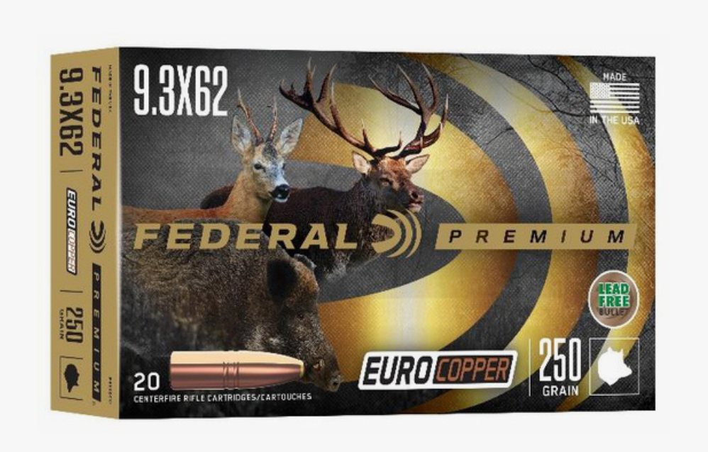 Federal - Euro Copper Ammo 9.3x62 - 250gr - 20/Box