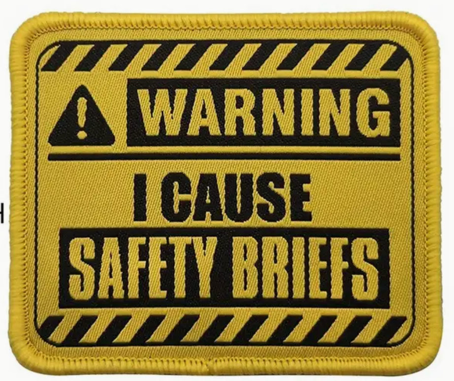 Warning I cause safety briefs - Gul/Gul - Patch