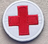 First Aid - Vit/röd - Rund - Patch