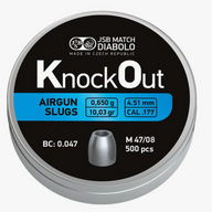 JSB - KO Slugs - 4,51mm - 0,650g - 500st