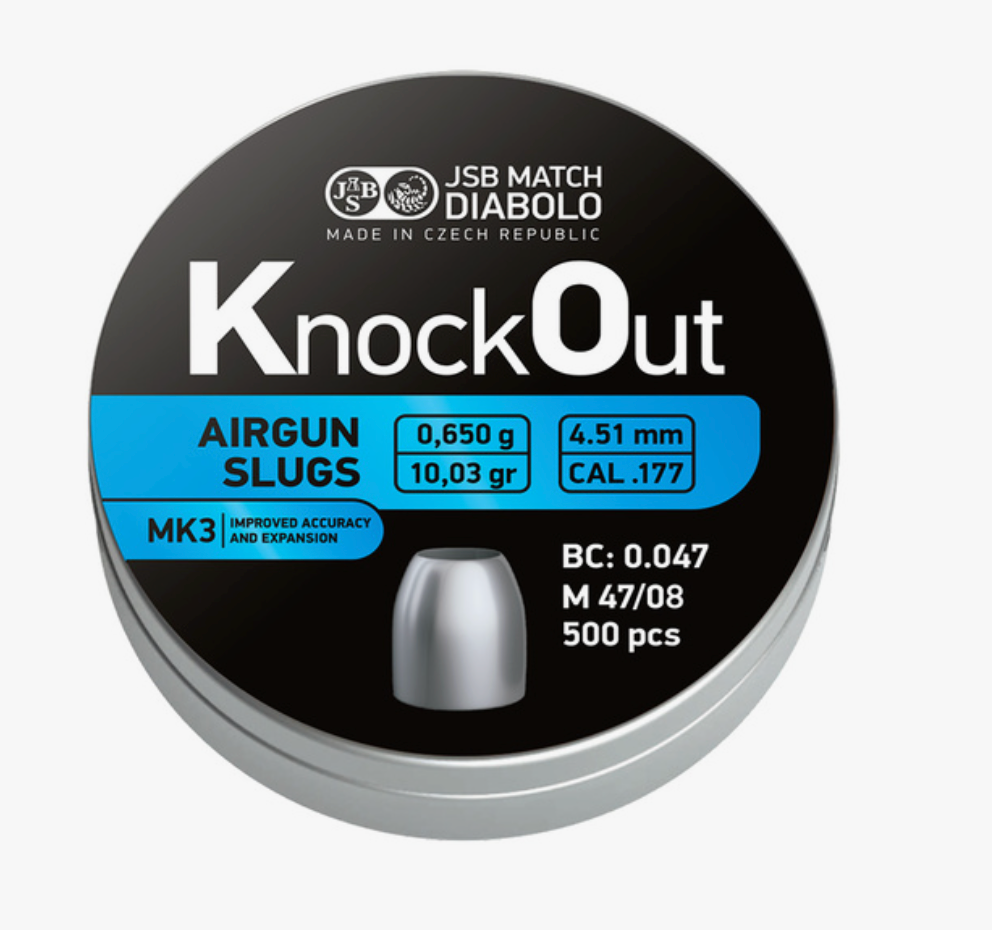JSB - KO Slugs MKIII - 4,51mm - 0,650g - 500st