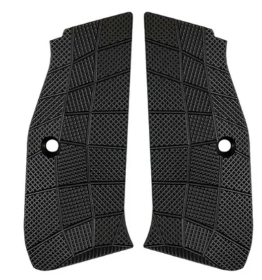 LokGrips - CZ Shadow 2 - Palm Swell Brass Gridlok Agressive - Hollow - Svart