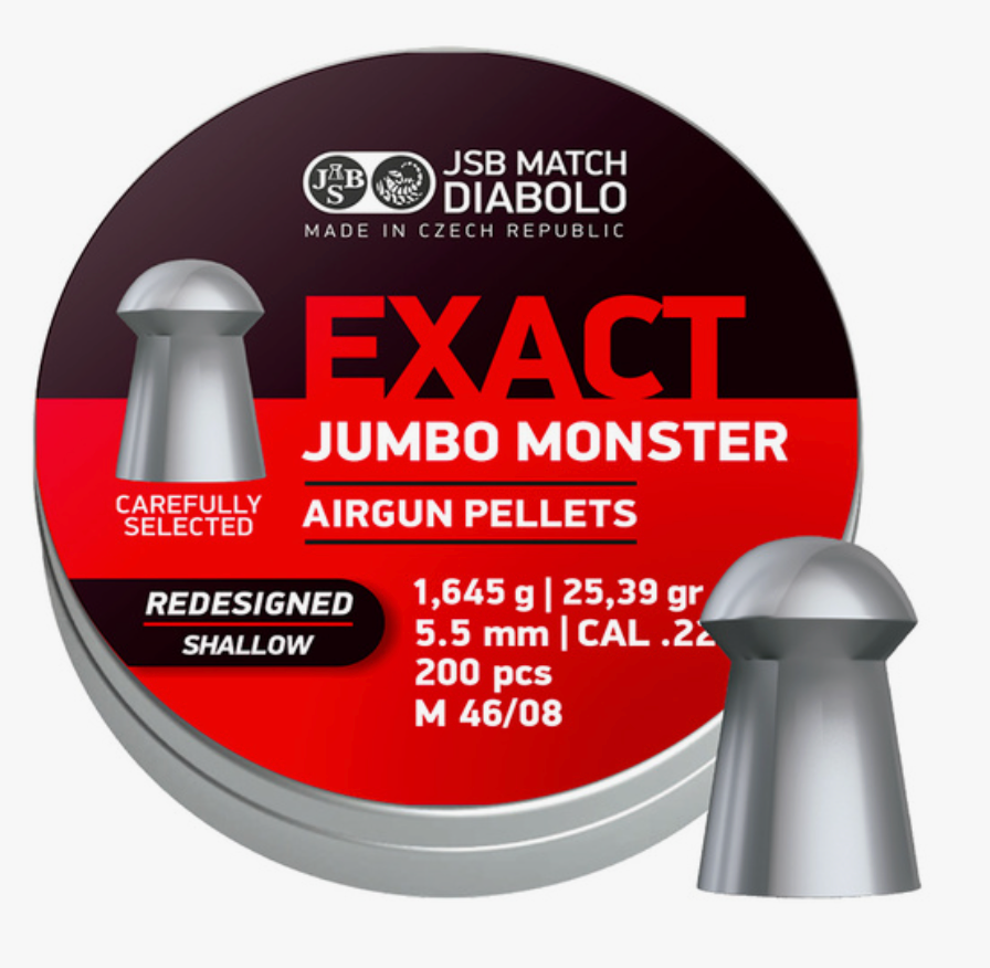 JSB - Exact Jumbo Monster Redesigned Shallow - 5,52mm - 1,645g - 200st