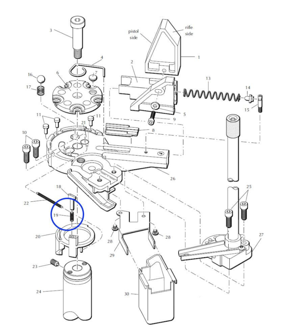 Eemann Tech - Pawl Spring 13938 For Dillon XL650/XL750
