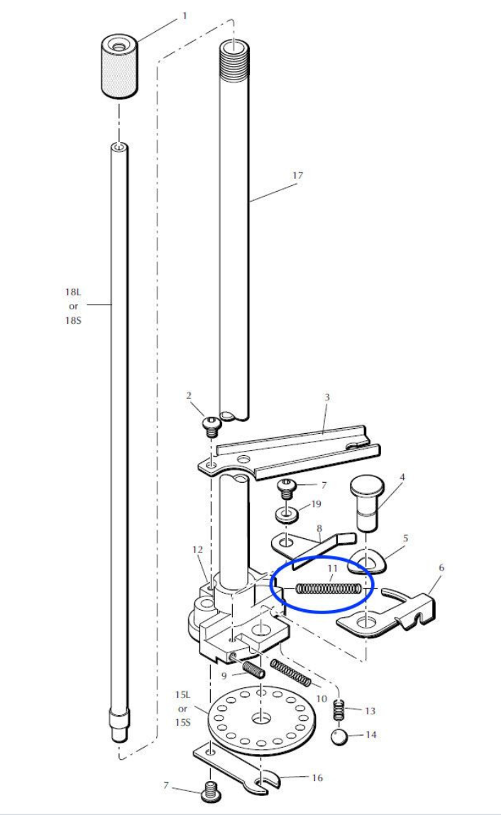 Eemann Tech - Indexing Arm Spring 13965 For Dillon XL650