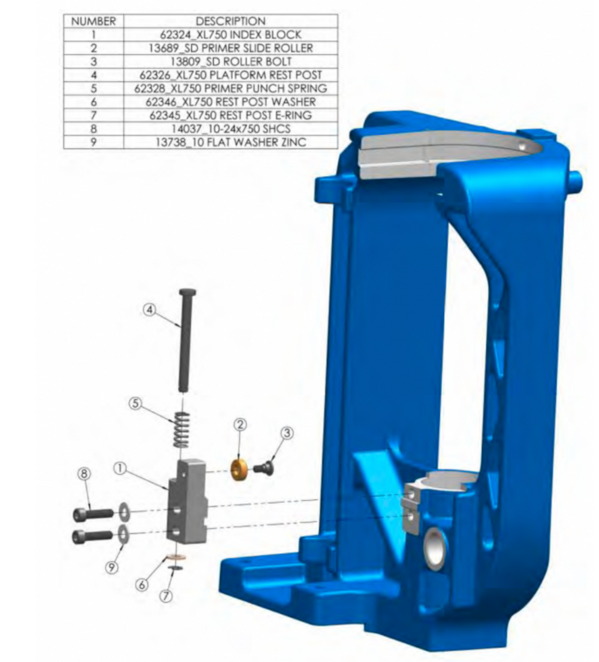 Dillon - Index Block for Dillon XL750 - #62324
