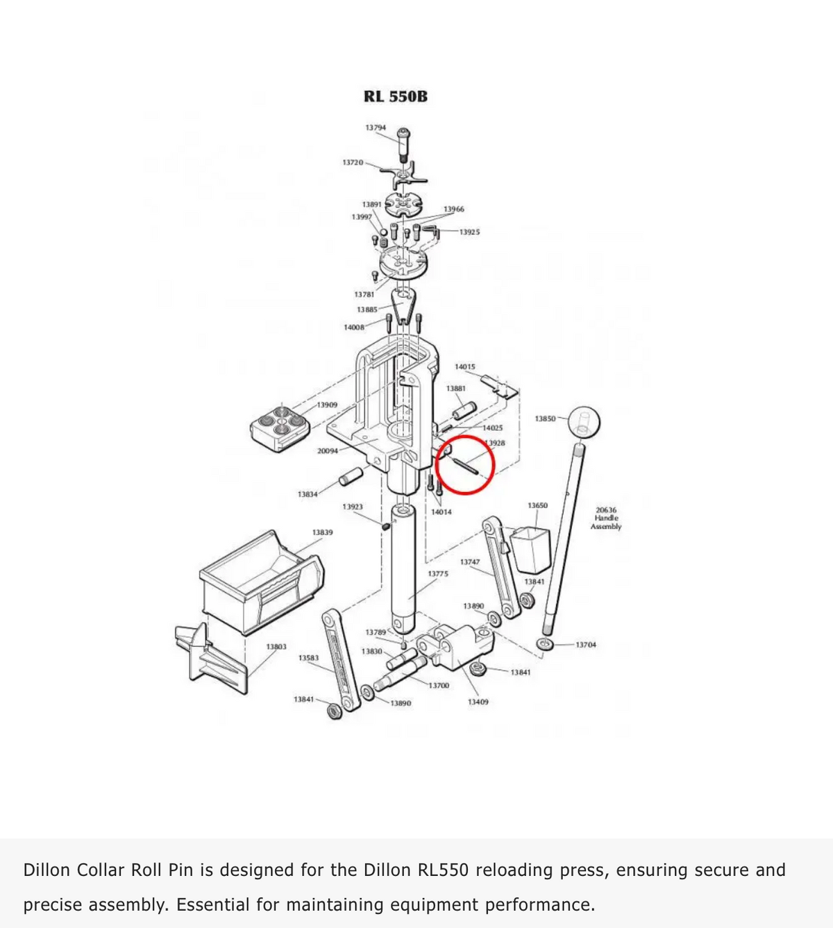Dillon - Collar Roll Pin for Dillon RL550 - #14025