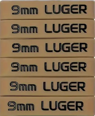 9mm Magasin Markeringsband - Brun - Svart