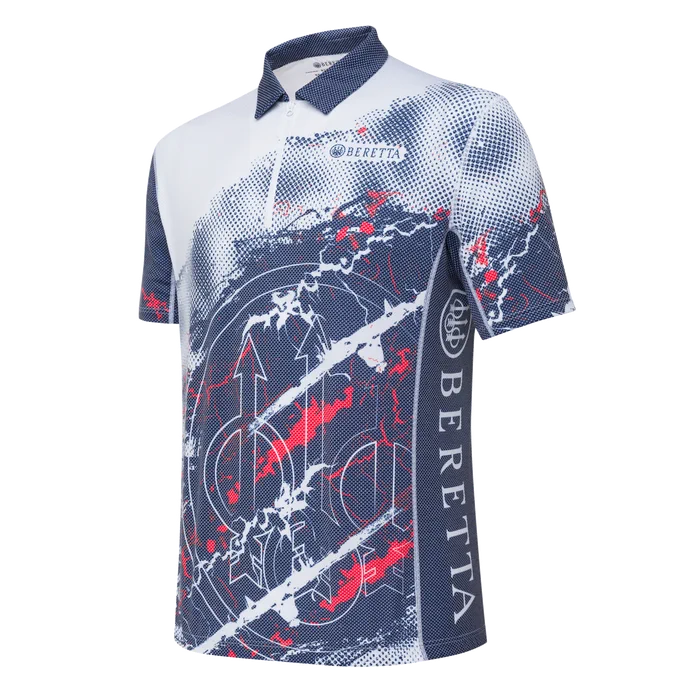Beretta - Rush Trident Polo - Blue & Red