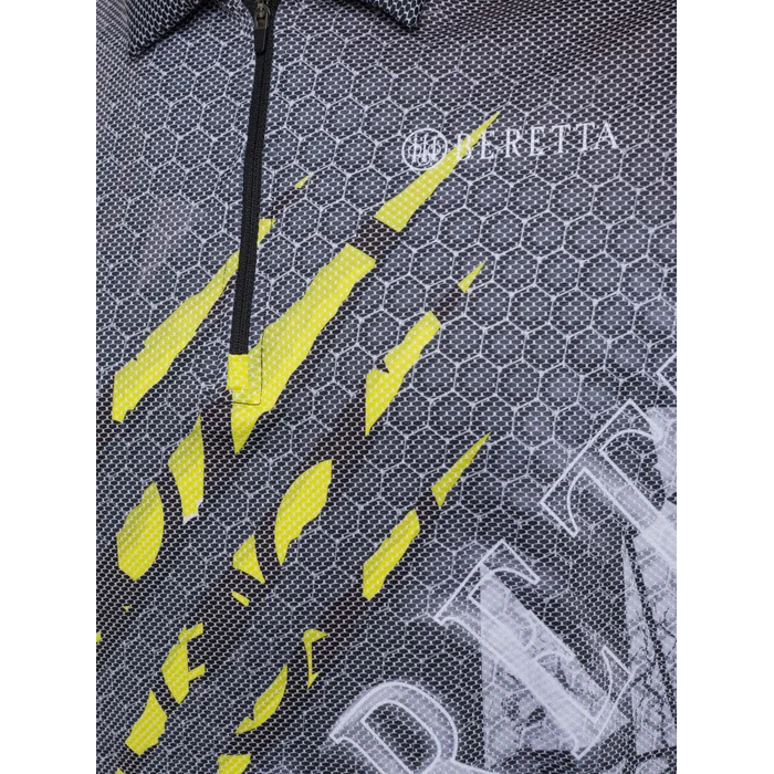 Beretta - Rush Scratch Polo - Black & Fluo yellow