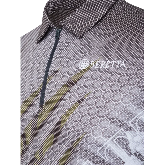 Beretta - Rush Scratch Polo - Black & Green stone