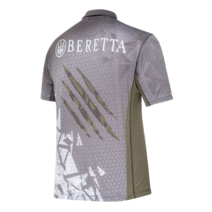 Beretta - Rush Scratch Polo - Black & Green stone