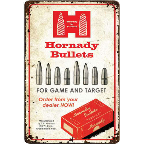 Hornady - Bullets Rustic Tin Sign